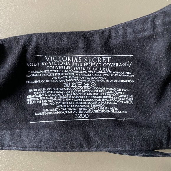 Victoria's Secret Bra - Body by Victoria Lined Perfect Coverage - 32DD - Picture 3 of 3